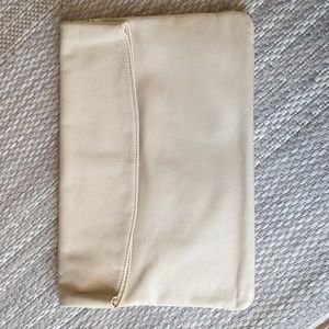Vintage 1980's tan leather clutch purse